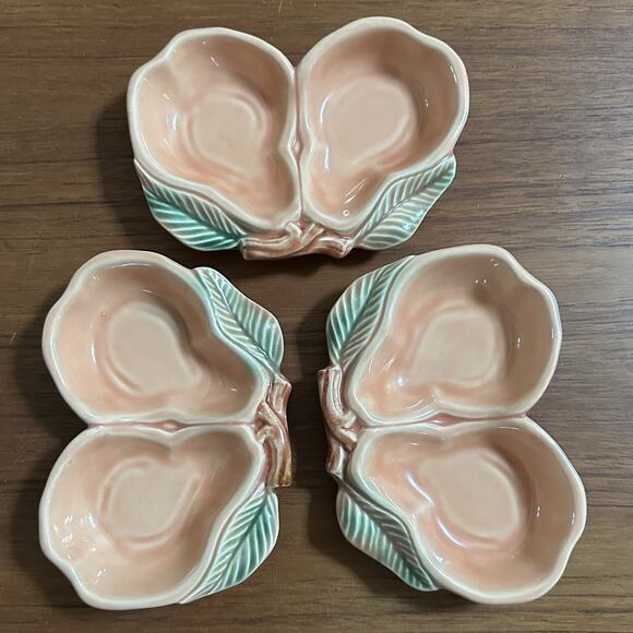 3 Vintage Pear Dishes Belmar By California Pottery - Picture 1 of 4